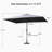 105.5”×141.34“ Outdoor Rectangular Market Gray Umbrella -99525976