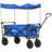 Collapsible Wagon Cart with Removable Canopy and Carrying Bag, Dark Blue