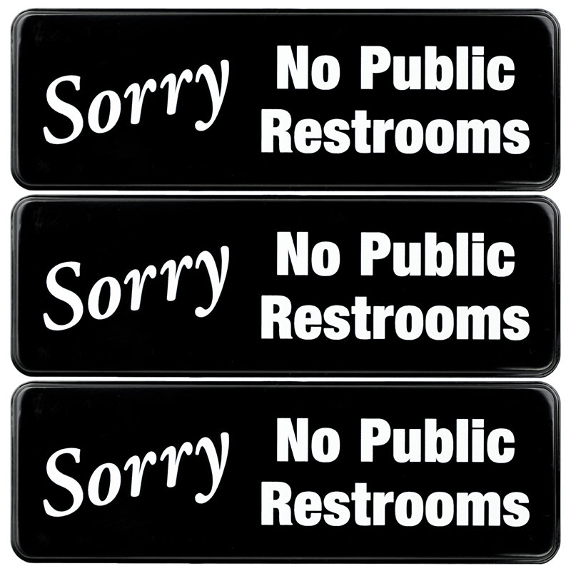 No Public Restroom Sign