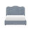 Azu Upholstered Scallop King Platform Bed, Cream