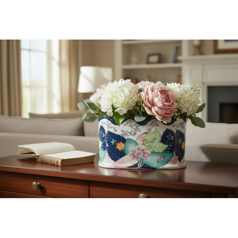 Porcelain Planter Tobacco Leaf