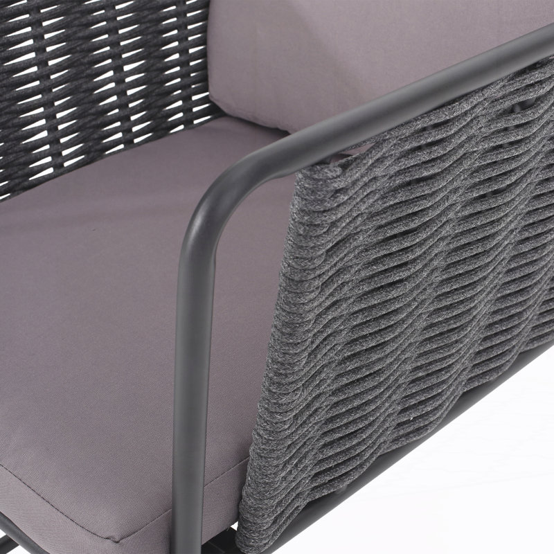 Chaise de patio avec coussin (ensemble de 2)
