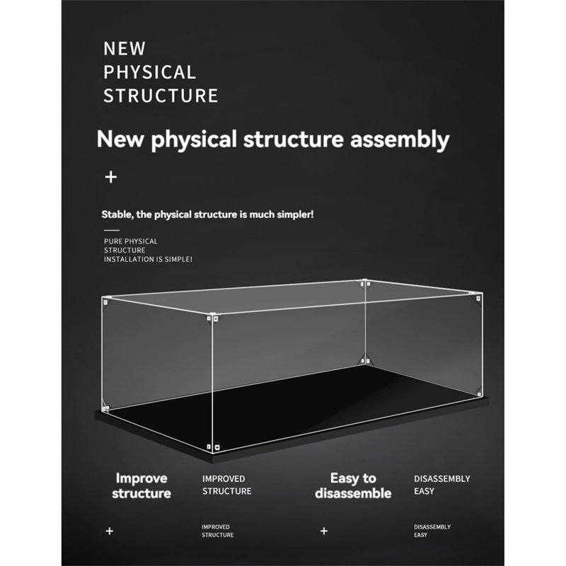 Acrylic Display Box, Brown/Clear