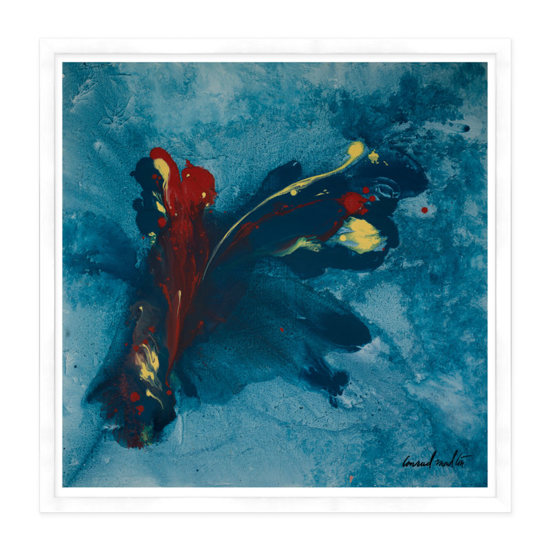 Abstrait bleu - reproduction de cadre photo, Blanc