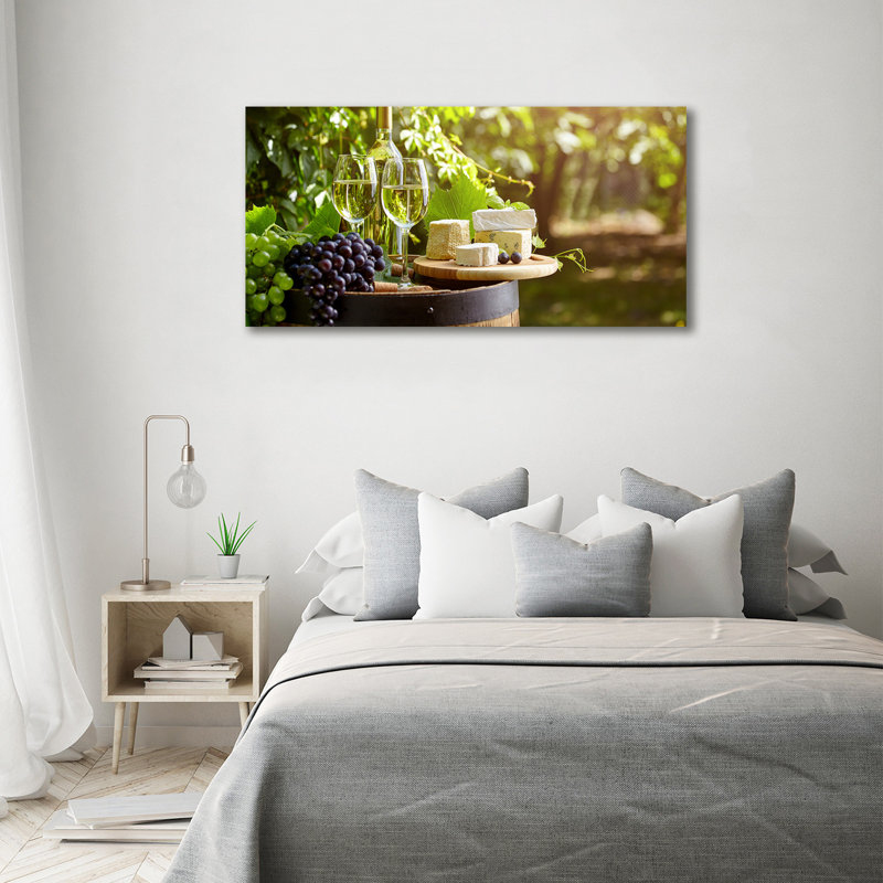 Wine And Snacks - No Frame Print on Canvas