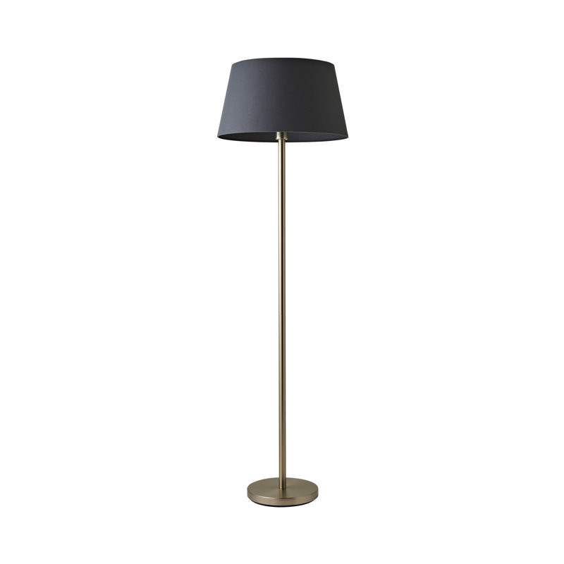 Bekbele 158cm Traditional Floor Lamp, Grey, Chrome, No
