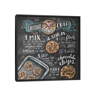 " Chocolate Chip Cookies Recipe " Textual Art Print