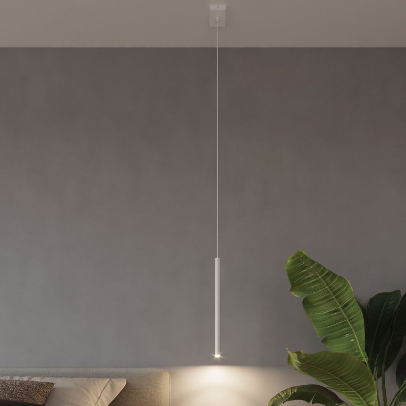 Aliezah 3 - Light Cylinder Pendant, White