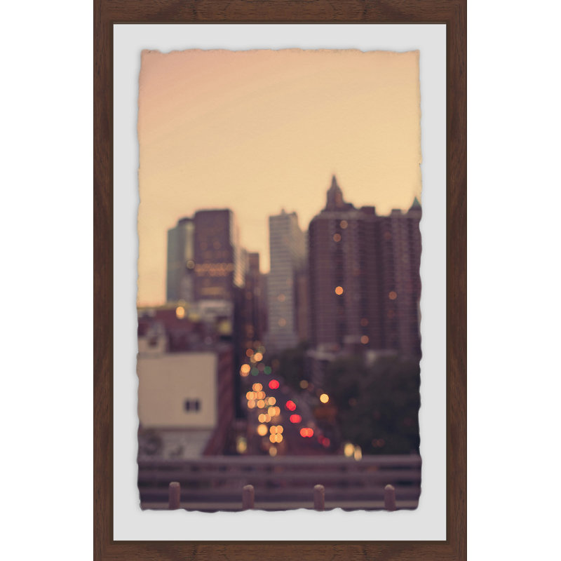 Manhattan Golden Hour 1 Piece Single Picture Frame Wall Art, 61cm H x 41cm W x 4cm D