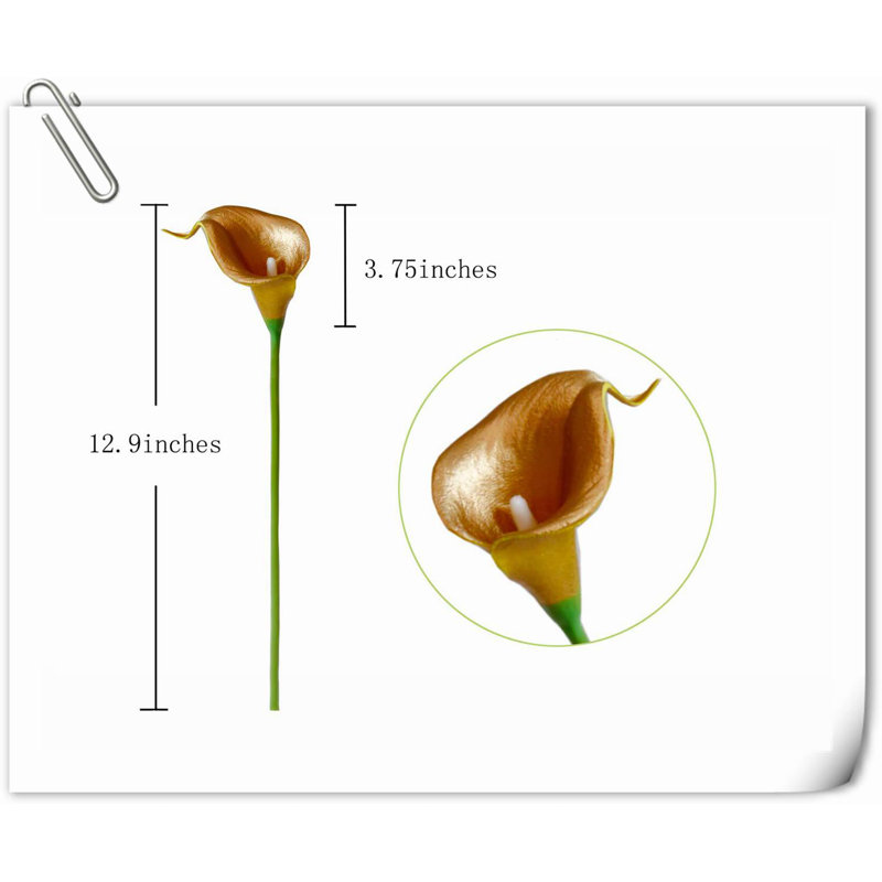 Arrangement Lillies, Or, H 13,58 po x l 2,3 po x P 3 po