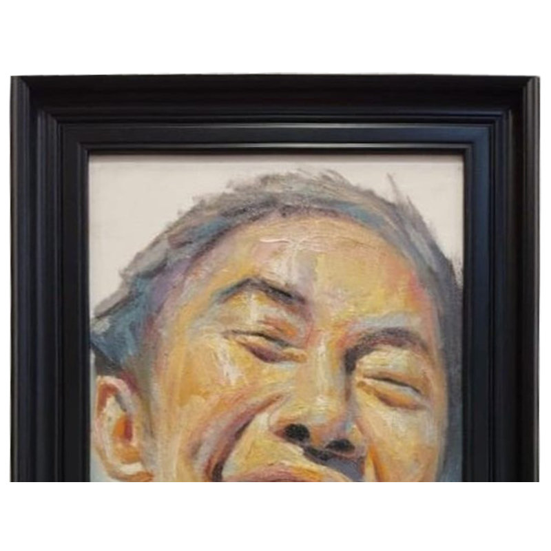 Rire intense | Peinture encadrée | Par Boby Abraham | Huile sur toile