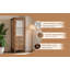 Armoire de rangement rustique en bois avec porte découpée décorative et 3 tiroirs