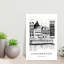 Copenhagen Waterfront Sketch Abstract Contemporary Architecture City Wall Art Print by Alex Nereuta - Wrapped Canvas Print-135626542