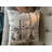 erVintage French Postcard Decorative Throw Pillow with Inst – Eiffel Tower & Handwriting Print, Linen-Style Cushion size 18"x18"