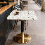 Table carrée 24 po en terrazzo de qualité commerciale pour la boulangerie, le café, le restaurant et les petits espaces