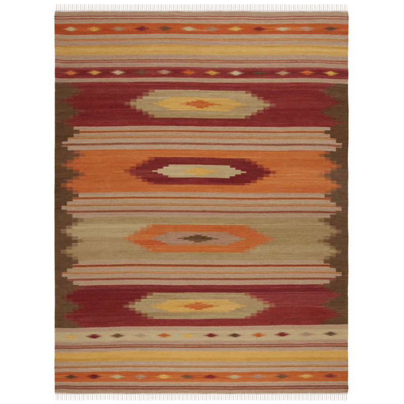 Bennett Hand Woven Wool Southwestern Rug, Rectangle 8' x 10'