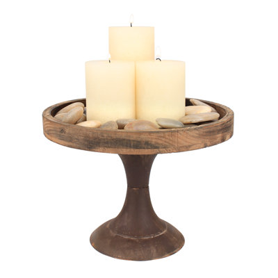8.66'' H Wood Tabletop Dish
