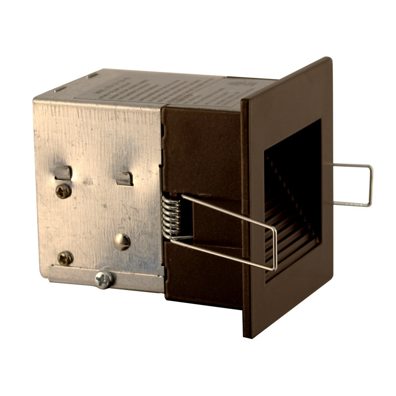 Oil-Rubbed Bronze Square LED Step Light with Frosted Glass