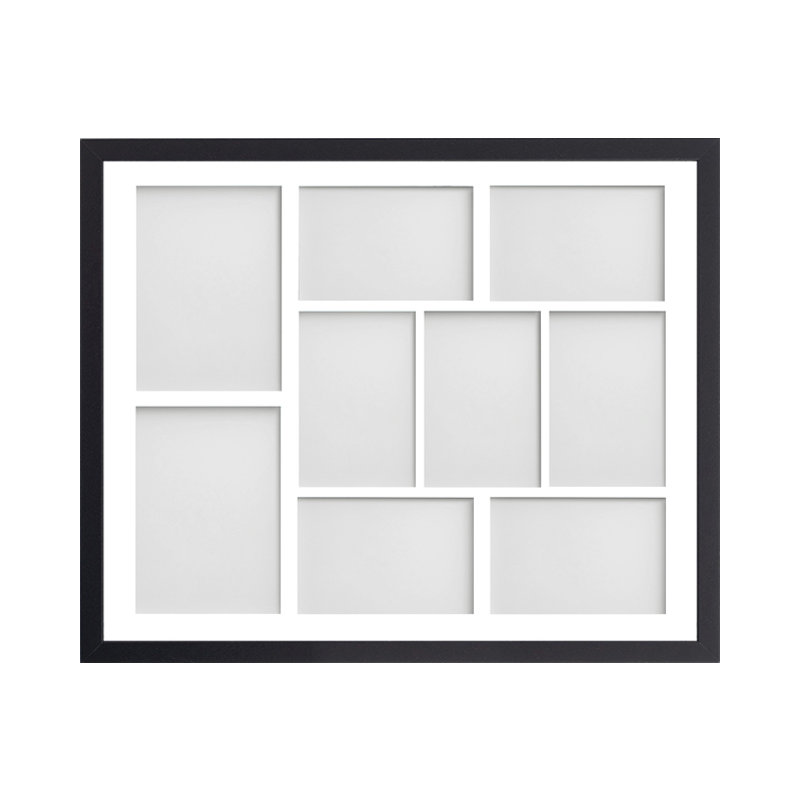 Markeia Matte Picture Frame with Mat, Black