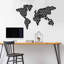 Accessoire mural élégant en métal, finition noire, 34,3 po x 21,3 po | Fabrication 100% métal, épaisseur: 0,06 po | Fixation murale facile, idéale pour la décoration intérieure et l'esthétique moderne, design durable et élégant