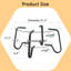 Table basse en verre trempé à double couche avec cadre en métal de conception rétro, 31,5 po *, polyvalente pour différentes utilisations. Conception rétro, simple à nettoyer et à gérer-1104909855