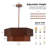 4-Light Dimmable Drum Chandelier