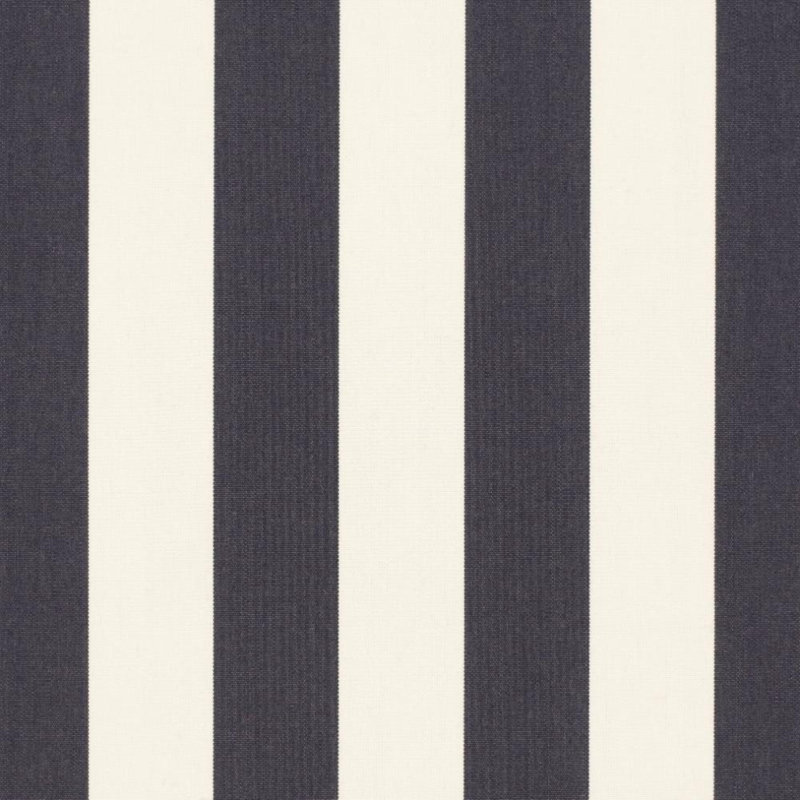 Casual Cushion Wicker Outdoor Chair Cushion, Striped Sunbrella Fade-Resistant for Wicker Dining Chairs & Sunroom Seats, 19.5"W x 19.5"D, 2.5" thick, Reversible, Maxim Navy