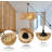 Cordrey Handmade Woven Bamboo Adjustable Contemporary Farmhouse Rustic Celling Hanging Pendent Lamp Rattan Chandelier For Living Room