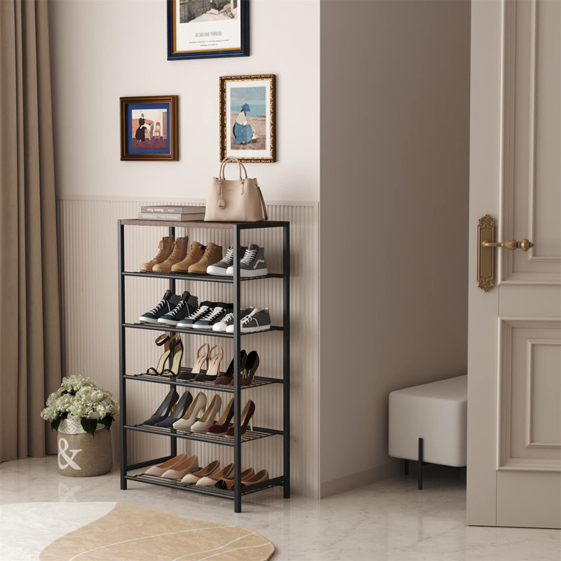 15 paires de rangement pour chaussures, Noir / brun