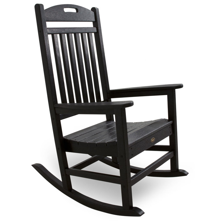 Black - POLYWOOD Yacht Club Rocking Chair