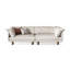Causeuse-coussin modulaire en cuir véritable blanc crème-1655295876