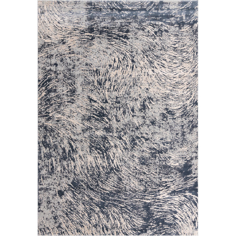 Tapis contemporain Araceli couleur bord de mer, Rectangle 7 pi x 10 pi