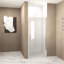 Porte de douche pivotante 28 x 72 po avec cadre en aluminium, poignée en acier inoxydable, film, balançoire lisse pour salle de bain 28 x 72 pouces, verre trempé transparent de 6 mm - Emballage antichoc, peu encombrant