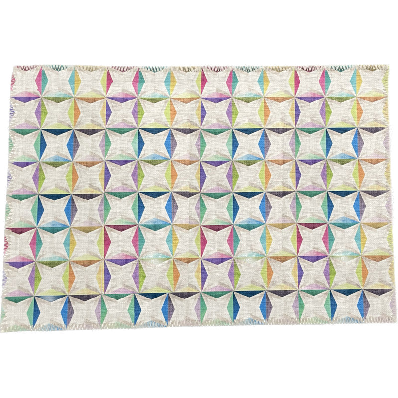 Tapis lavable en microfibre Truiq Happy, Rectangulaire 8 pi x 10 pi
