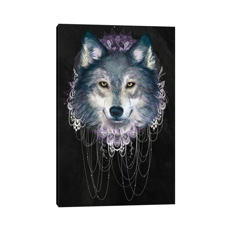 Wolf 1 Piece Wrapped Canvas Painting, 20.32 cm H x 30.48 cm W
