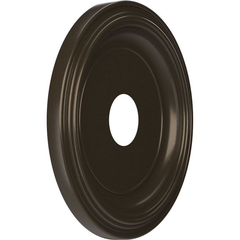 Traditional Traditional Thermoformed PVC Ceiling Medallion, Metallic Dark Bronze, 16" H x 16" W x 1.38" D