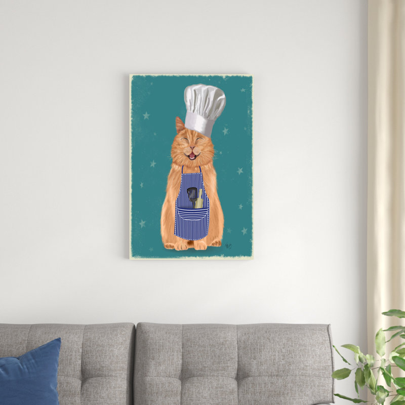 Ginger Cat Happy Chef, H 30 po x l 20 po x P 1,25 po