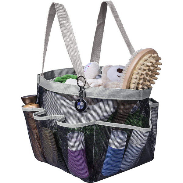 Plastic Shower Caddy Basket with Compartments, Portable Divided Cleaning  Supply