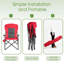 Chaise pliante d'extérieur rouge-227377220