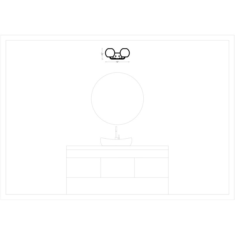 Jorund 2 - Light Dimmable Vanity Light, Chrome, No