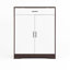Armoire de rangement pour chaussures en bois, 4 avec 2 portes, autoportante pour le salon, intérieur spacieux, tiroir de conception classique, armoire spacieuse