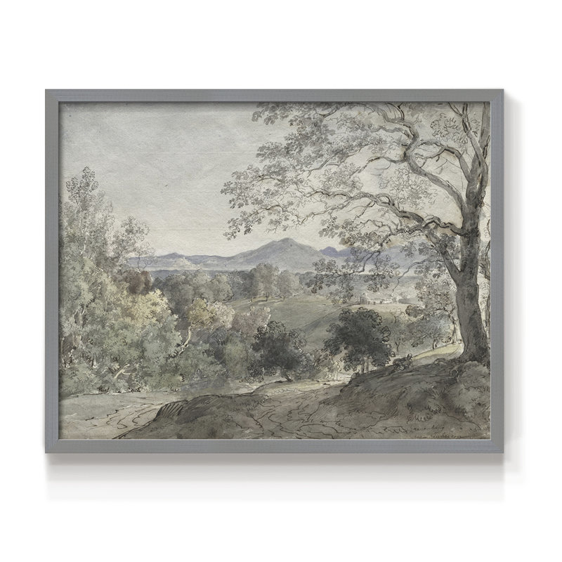 Paysages rétro-CCDCLXXII-impression encadrée - réaménageable, H 8 po x l 10 po, Gris