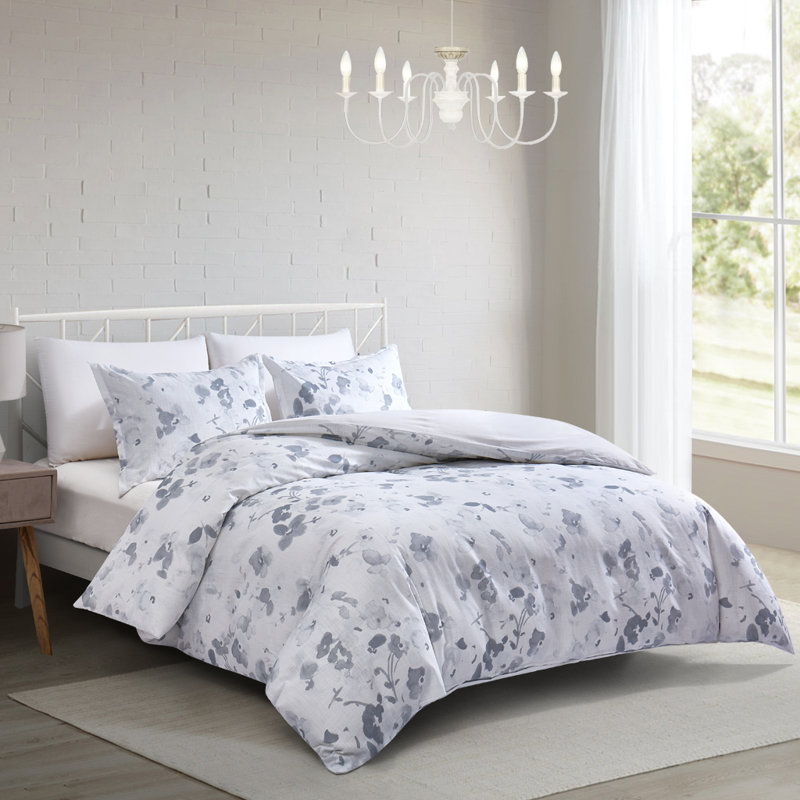 Ensemble de housse de couette très grand Bella, Gris, Housse de couette très grand et 2 très grandes t