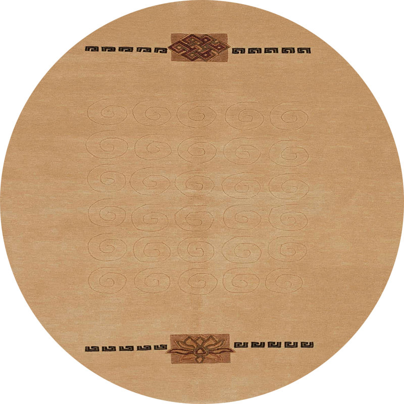 Abstract Indoor Rug, Round 7'