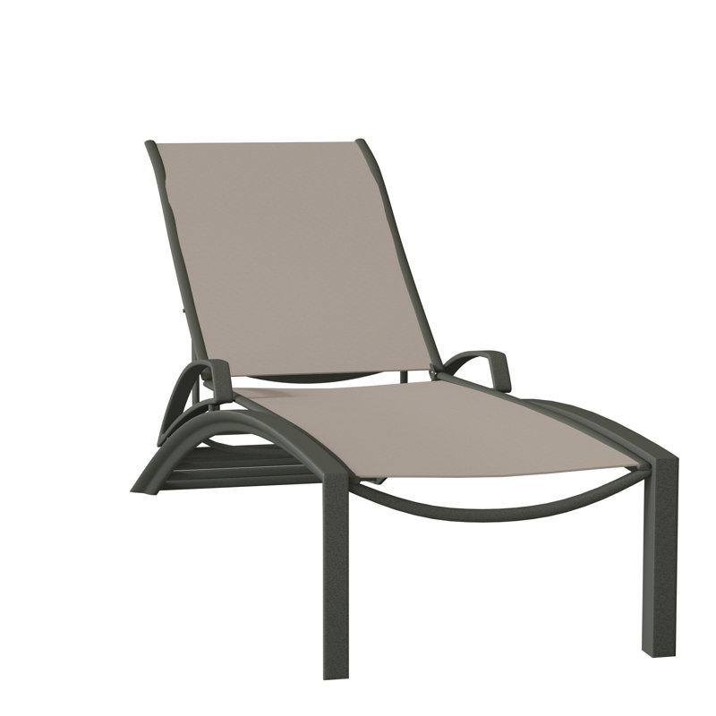 South Beach Outdoor Metal Chaise Lounge, Gold Coast, Moab