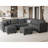 143" W Reversible Modular Sectional with Storage Ottoman-2118647490