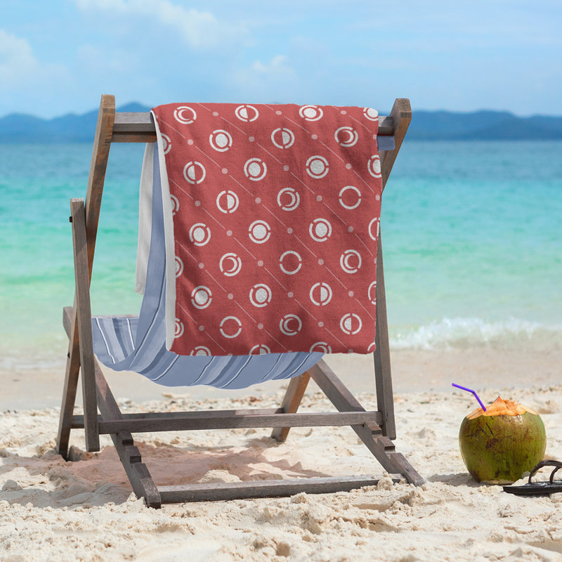 Serviette de plage Classic Moon Phases, Brun/crème