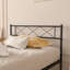 Ensemble de 2 cadres de lit avec tête de lit et pied de lit, ensemble de 2 lits plateforme en métal noir avec support de lattes robuste, sommier sans bruit, aucun sommier nécessaire pour une chambre d'enfant, une chambre d'amis ou un dortoir-819515143