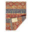 Tribal Hand Knotted Moroccan Area Rug in Red/Malibu/Yellow/Brown