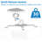 Mount-It! Low Profile Projector Ceiling Mount, 360 Full Motion Rotation with 30 Degree Tilt and Roll